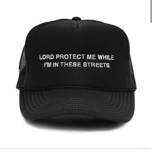 Men’s reborn kings trucker hat “Lord protect me when I’m in these streets”